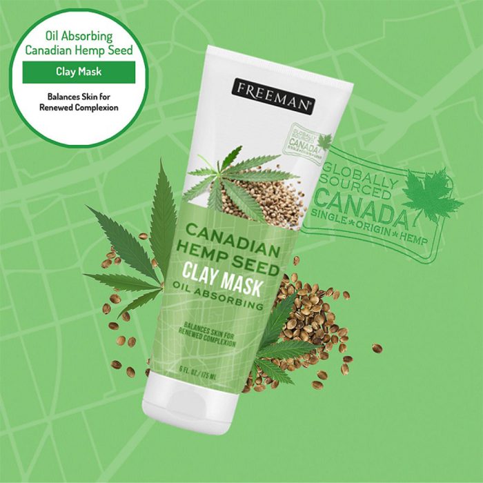 ماسک مات کننده صورت شاه دانه کانادایی فریمن Freeman Canadian Hemp Seed Clay Mask Oil Absorbing