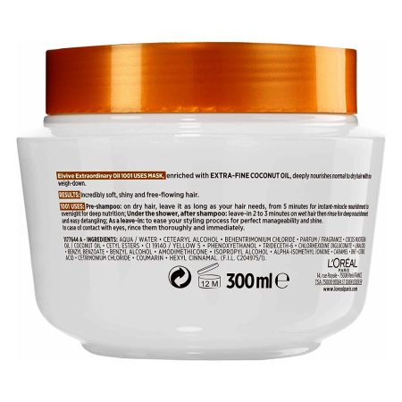 ماسک موی لورال حاوی عصاره نارگیل Loreal Elseve Extraordinary Oil Coconut Hair Mask 300ml