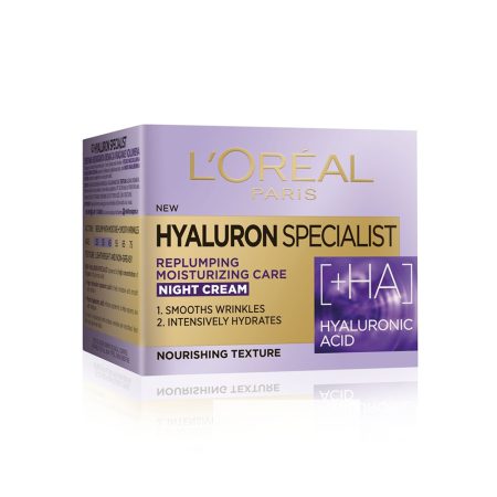 ماسک کرم آبرسان و ضد چروک شب هیالورون لورال L’Oréal Paris Hyaluron Expert Replumping Moisturizing Night Cream Mask 50ml