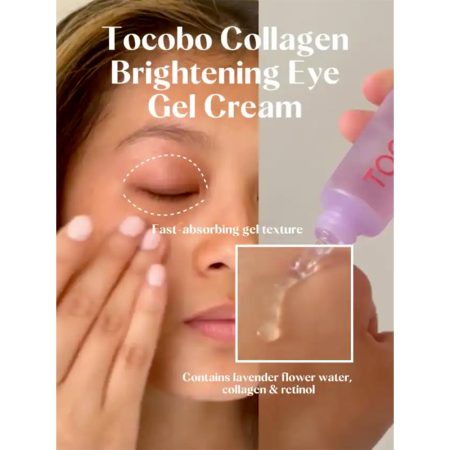 ژل کرم دور چشم روشن کننده و مرطوب کننده کلاژن توکوبو TOCOBO Collagen Brightening Eye Gel Cream 30ml