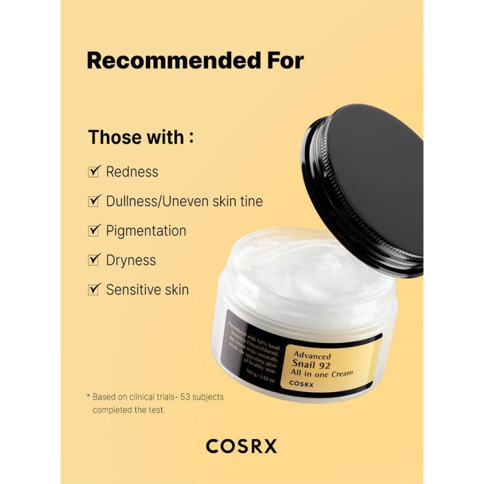 کرم آبرسان و مرطوب كننده چندمنظوره كوزاركس COSRX Advanced Snail 92 All in One Cream 100g