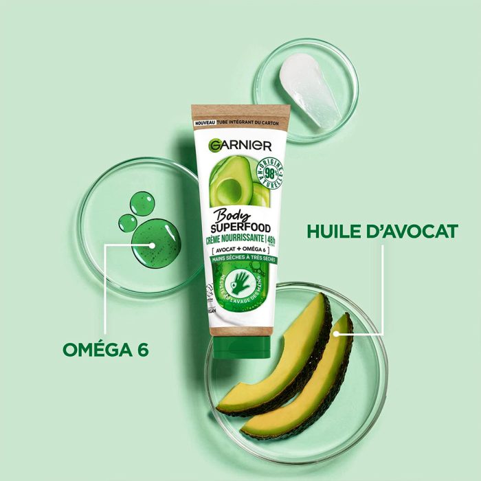 کرم دست آووکادو امگا گارنیه گارنیر Garnier Hand Superfood Avocado 75ml