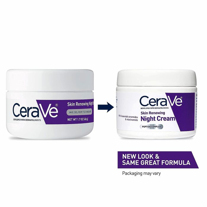 کرم شب ترمیم و بازسازی کننده پوست سراوی CeraVe Skin Renewing Night Cream 48g