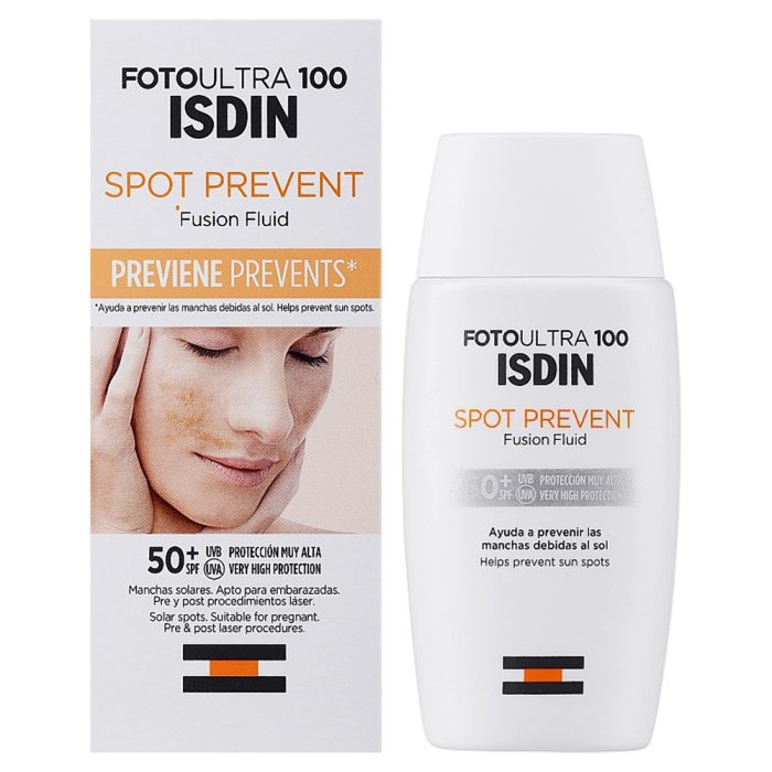 کرم ضد آفتاب اسپات پریونت فیوژن فلویید Isdin Foto Ultra 100 Spot Prevent Fusion Fluid SPF 50+ 100ml