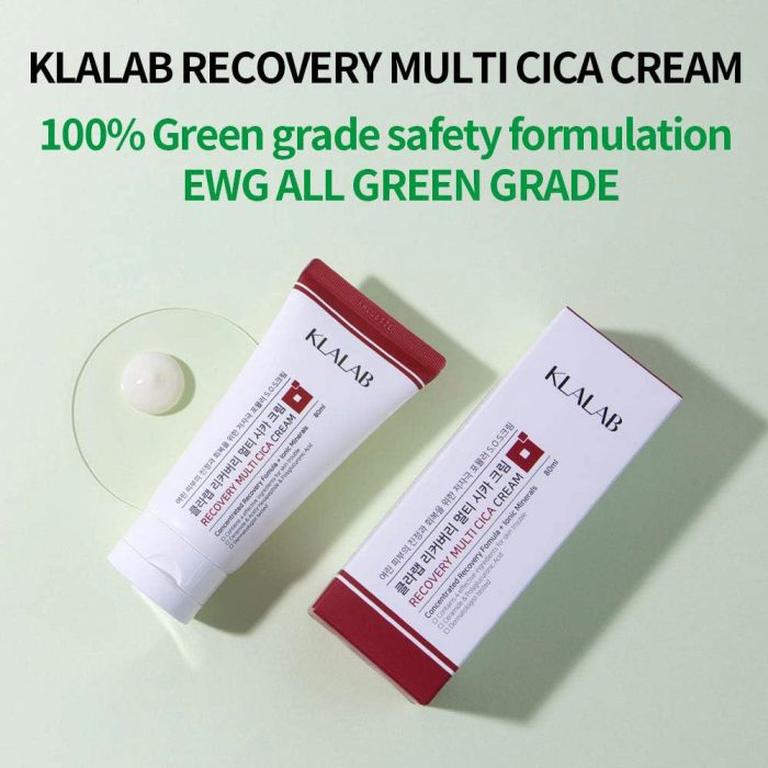 کرم مرطوب‌ کننده و ترمیم‌ کننده سد دفاعی پوست سوپر سیکا برند کلالب KLALAB Recovery Multi CICA Cream 80ml