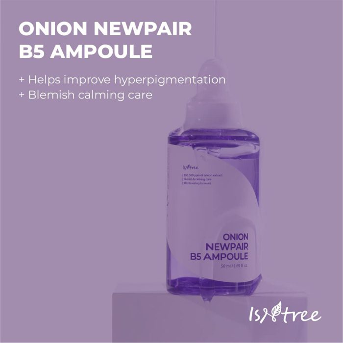 آمپول ضد لک و روشن کننده پیاز بنفش ایزنتری ISNTREE Onion Newpair B5 Ampoule 50ml