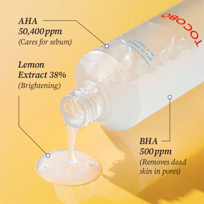 تونر AHA و BHA لیمو توکوبو Tocobo AHA BHA Lemon Toner 150ml