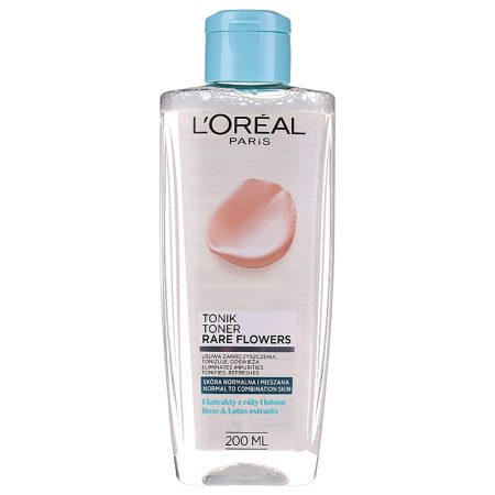 تونر پاک کننده پوست نرمال تا مختلط گل های کمیاب لورال L'Oreal Paris Rare Flowers Toner for Normal and Combinating Skin 200ml