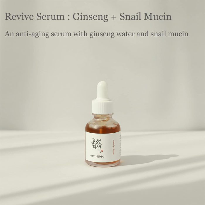 سرم ترمیم و بازسازی کننده جینسینگ و موسین حلزون بیوتی اف جوسان Beauty of Joseon Repair Serum Ginseng Snail Mucin 30ml