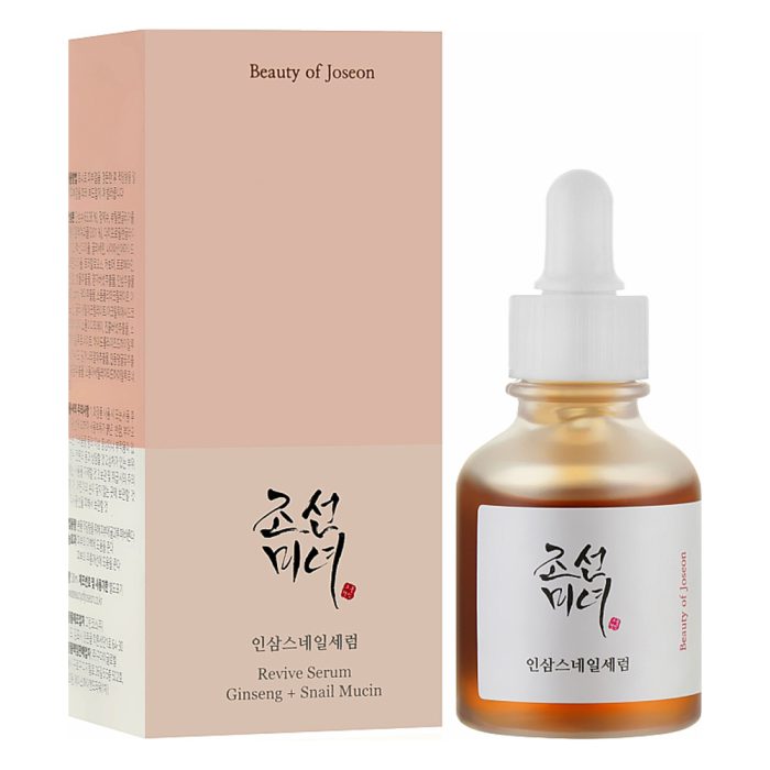 سرم ترمیم و بازسازی کننده جینسینگ و موسین حلزون بیوتی اف جوسان Beauty of Joseon Repair Serum Ginseng Snail Mucin 30ml