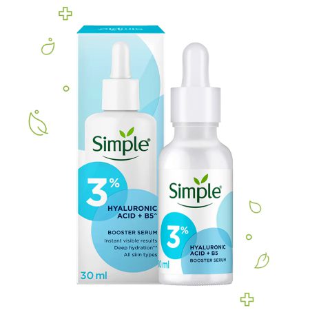 سرم تقویت کننده و آبرسان هیالورونیک اسید و ویتامین B5 سیمپل Simple Booster Serum 3% Hyaluronic Acid + B5