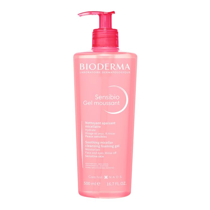 فوم ژل شستشوی صورت سنسیبیو بایودرما مخصوص پوست حساس و خشک Bioderma Sensibio Gel moussant