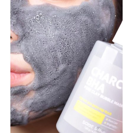 ماسک حبابی زغال سام بای می درمان منافذ و پاکسازی پوست Some By Mi Charcoal BHA Pore Clay Bubble Mask 120g