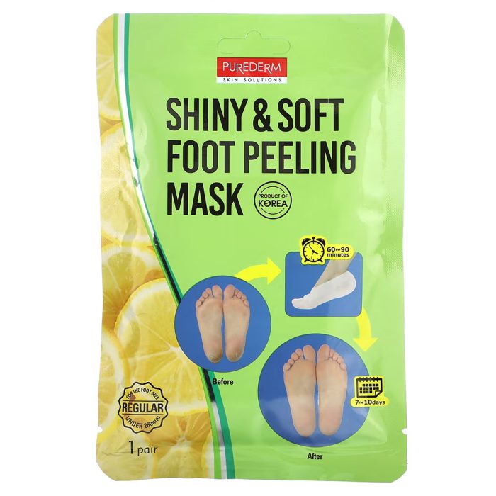 ماسک لایه بردار و نرم کننده پا پیوردرم Purederm Shiny & Soft Foot Peeling Mask Set