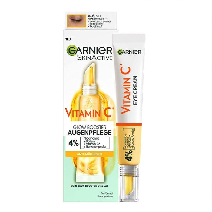 کرم دور چشم روشن کننده ویتامین سی گارنیر Garnier Skin Active Vitamin C Glow Boosting Eye Cream 15ml