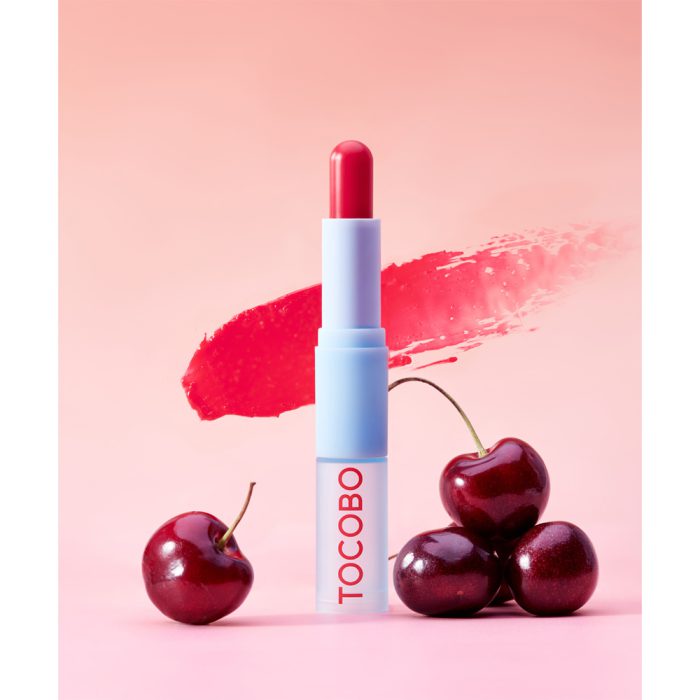 بالم لب رنگی شیشه ای توکوبو Tocobo Glass Tinted lip Balm 011 Flush Cherry