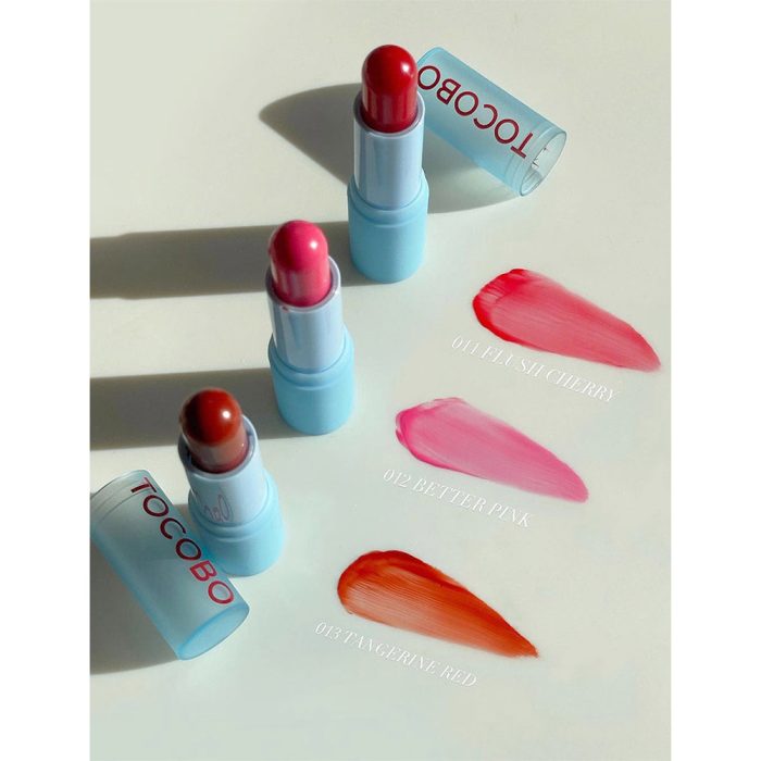 بالم لب رنگی شیشه ای توکوبو Tocobo Glass Tinted lip Balm 011 Flush Cherry