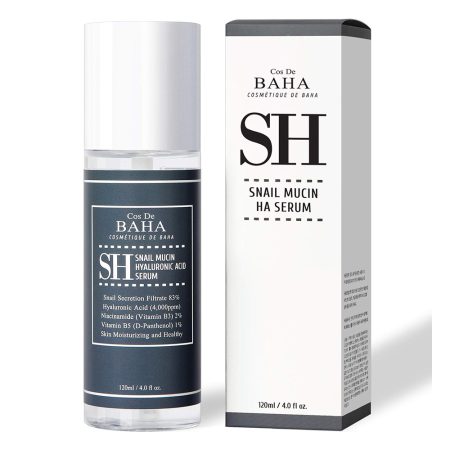 سرم آبرسان موسین حلزون و هیالورونیک اسید کاز دی باها Cos De BAHA SH Snail Mucin Hyaluronic Acid Serum 120ml