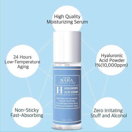 سرم آبرسان هيالورونيك اسید خالص کاز دی باها Cos De BAHA (H) Hyaluronic Acid Serum 120ml