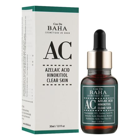 سرم ضد جوش همه کاره آزلائیک اسید کاز دی باها Cos De BAHA Azelaic Acid Hinokitiol Clear Skin Serum 30ml