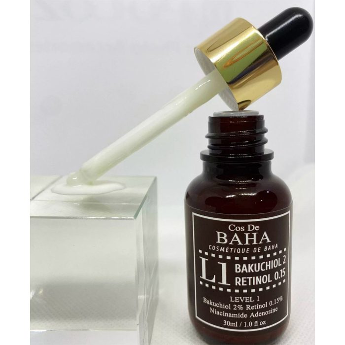 سرم ضد چروک باکوچیول و رتینول کاز دی باها Cos De BAHA L1 Bakuchiol & Retinol Serum 30ml