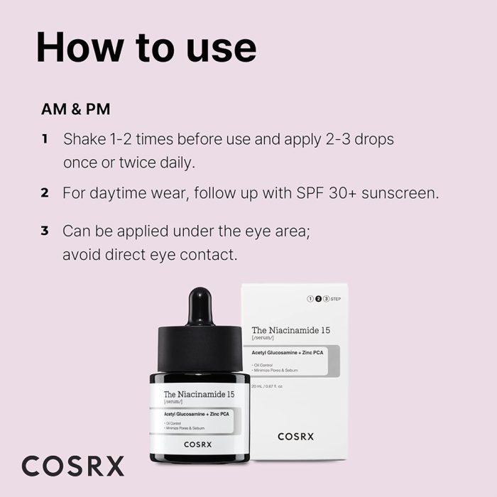 سرم نیاسینامید 15 کوزارکس ضد لک و روشن کننده پوست COSRX The Niacinamide 15 Serum 20ml