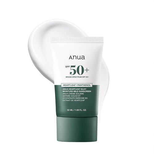ضد آفتاب مرطوب کننده و تسکین دهنده آنوا ANUA Heartleaf Silky Moisture Sun Cream 50ml
