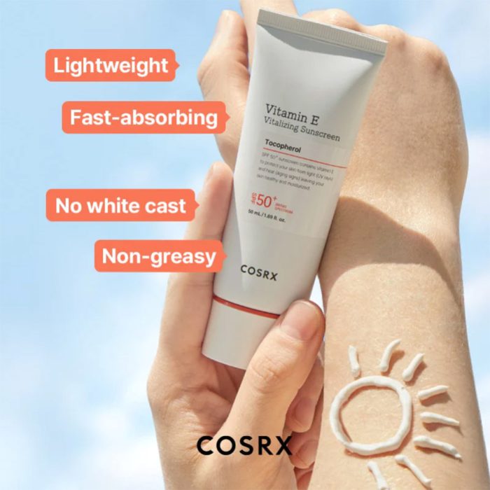 ضد آفتاب ویتامین E توکوفرول کوزارکس Cosrx Vitamin E Vitalizing Sunscreen SPF50+ 50ml