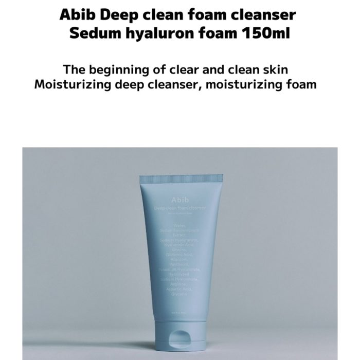 فوم شستشوی پاک کننده عمقی پوست ابیب سری سدوم هیالورون Abib Deep Clean Foam Cleanser Sedum Hyaluron Foam 150ml