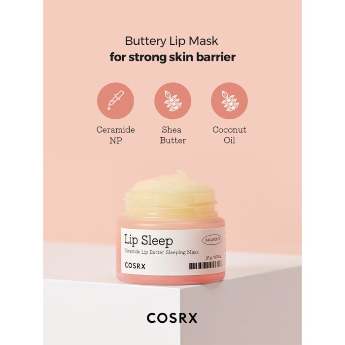 ماسک خواب لب سرامید و شی باتر کوزارکس COSRX Lip Sleep Ceramide Lip Butter Sleeping Mask 20g