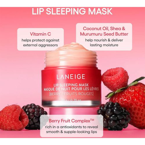 ماسک لب شب توت فرنگی لانیژ Laneige Lip Sleeping Mask EX Berry 20g