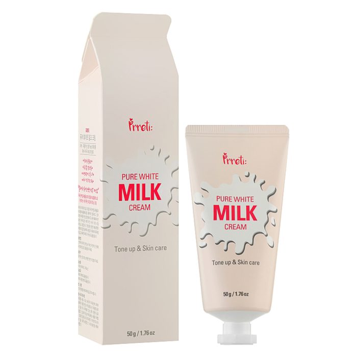 کرم شیر روشن کننده تون آپ پرتی Prreti Pure White Milk Cream 50g