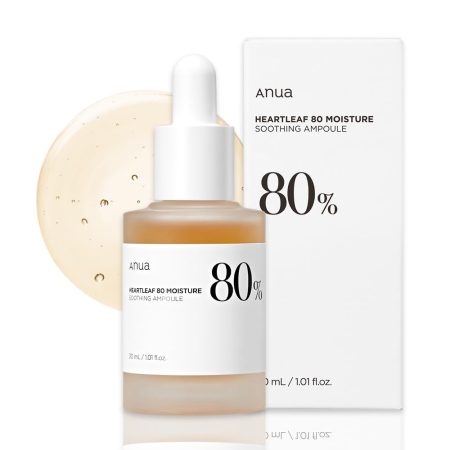 آمپول تسکین دهنده و مرطوب کننده آنوا حاوی عصاره هوتونیا کوردتا Anua Heartleaf 80% Moisture Soothing Ampoule 30ml