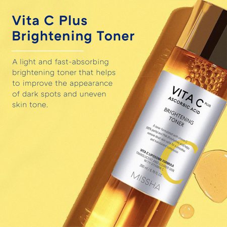 تونر ضد لک و روشن کننده ویتا سی پلاس میشا Missha Vita C Plus Brightening Toner 200ml