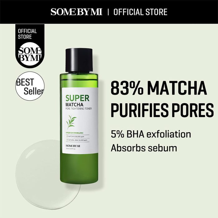 تونر کوچک کننده منافذ سوپر ماچا سام بای می SOME BY MI Super Matcha Pore Tightening Toner 150ml