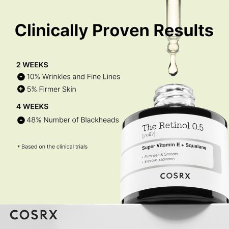 سرم روغنی رتینول 0.5 درصد کوزارکس ضد چین و چروک و آکنه COSRX The Retinol 0.5 Oil 20ml