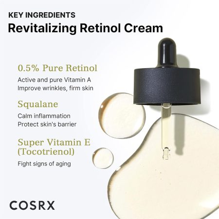 سرم روغنی رتینول 0.5 درصد کوزارکس ضد چین و چروک و آکنه COSRX The Retinol 0.5 Oil 20ml