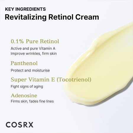 کرم جوانساز و ضد چین و چروک رتینول 0.1 کوزارکس COSRX The Retinol 0.1 Cream 20ml