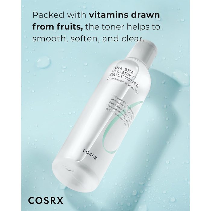 تونر روزانه روشن کننده AHA-BHA ویتامین سی کوزارکس COSRX AHA-BHA Vitamin C Daily Toner 150ml