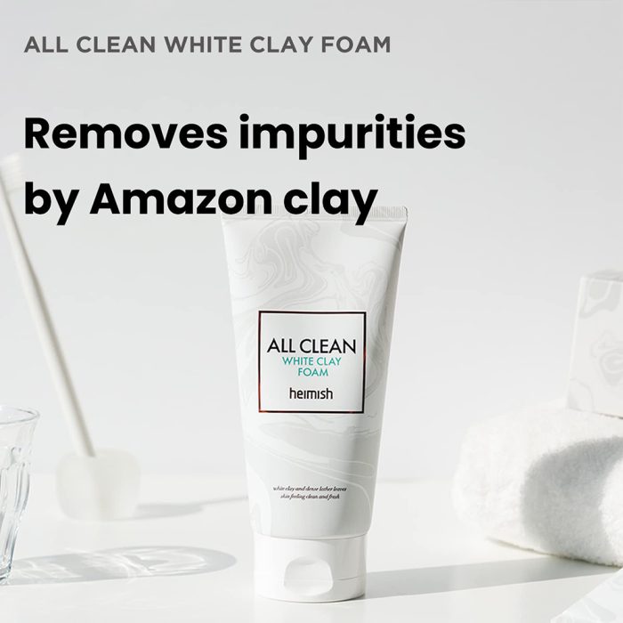 فوم شستشوی صورت خاک رس سفید هیمیش Heimish All Clean White Clay Foam