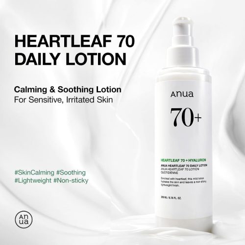 لوسیون آبرسان و تسکین دهنده آنوا ANUA Heartleaf 70% Daily Relief Lotion