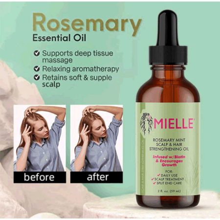 روغن ضد ریزش مو رزماری و نعناع میله Mielle Organics Rosemary Mint Scalp & Hair