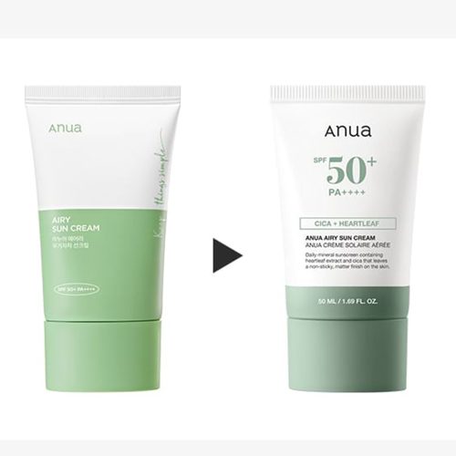ضد آفتاب تسکین دهنده آنوا ANUA Airy Sun Cream SPF50+ 50ml