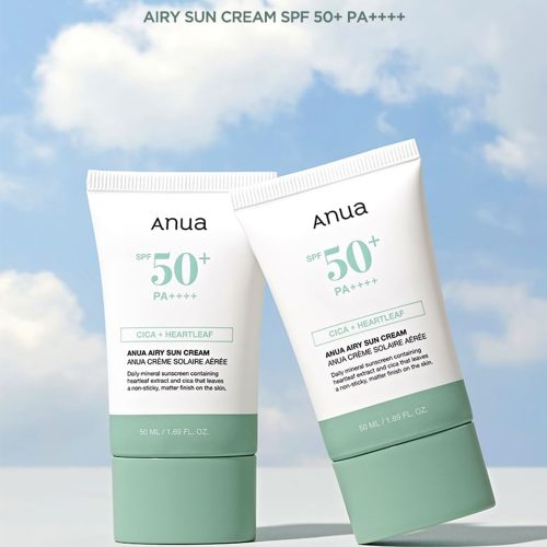 ضد آفتاب تسکین دهنده آنوا ANUA Airy Sun Cream SPF50+ 50ml