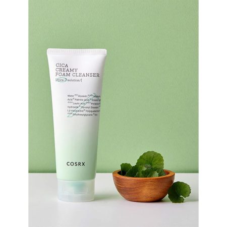 فوم شوینده کرمی ترمیم کننده و تسکین دهنده سیکا کوزارکس COSRX Pure Fit Cica Creamy Foam Cleanser