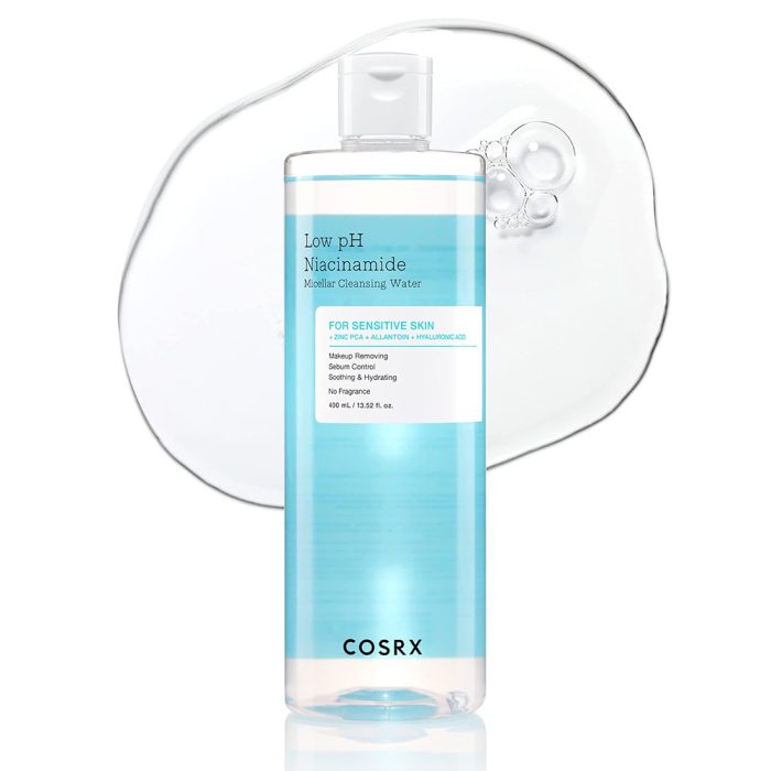 میسلار واتر آبرسان و تسکین دهنده نیاسینامید کوزارکس Cosrx Low pH Niacinamide Micellar Cleansing Water