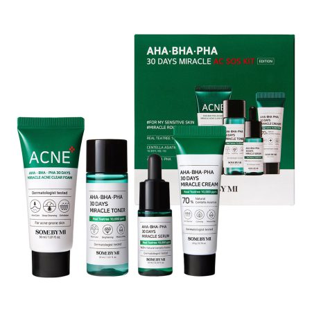 کیت اورژانسی ضد جوش 30 روزه میراکل سام بای می Some By Mi AHA BHA PHA 30 Days Miracle AC SOS Kit