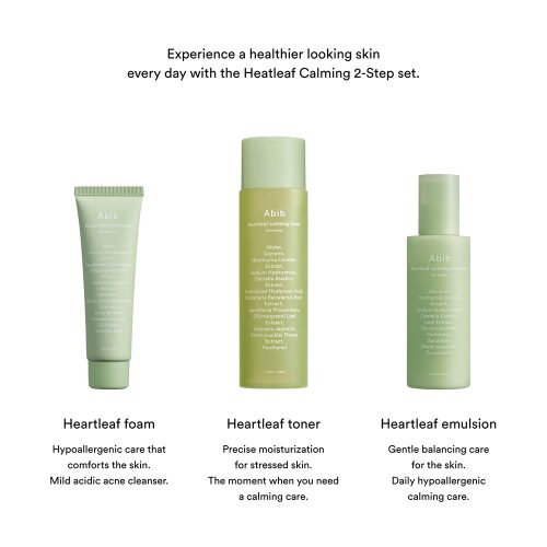 ست تسکین دهنده دو مرحله ای ابیب Abib Heartleaf Calming 2-step Set