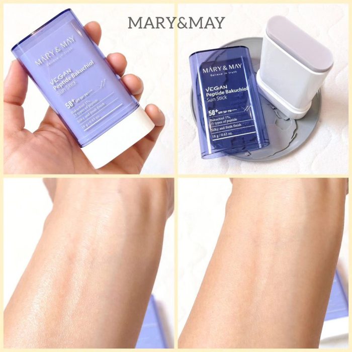 ضد آفتاب استیکی پپتاید و باکچیول مری اند می Mary & May Vegan Peptide Bakuchiol Sun Stick