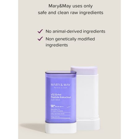 ضد آفتاب استیکی پپتاید و باکچیول مری اند می Mary & May Vegan Peptide Bakuchiol Sun Stick